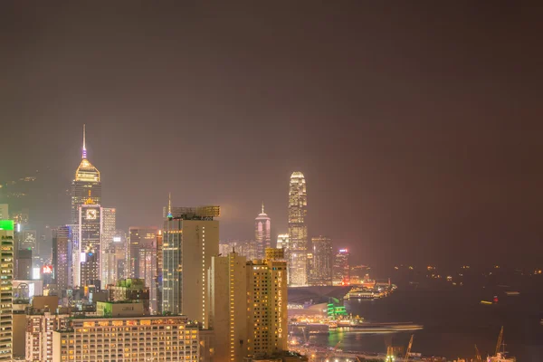 Вид на Гонконг в часы заката — стоковое фото
