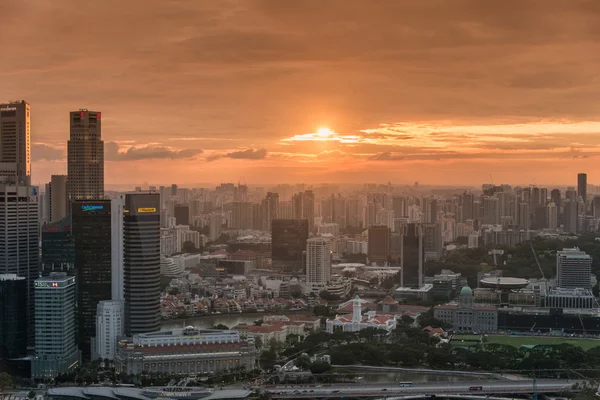 Panorama de Singapur skyline centro — Foto de Stock