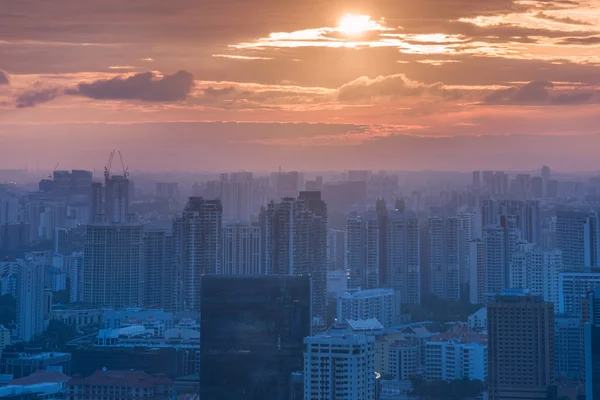 Panorama de Singapur skyline centro —  Fotos de Stock