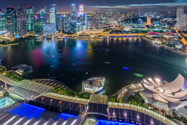 Panorama of Singapore skyline downtown — Stock Photo, Image