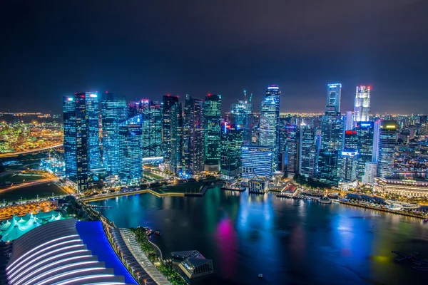 Panorama de Singapur skyline centro —  Fotos de Stock