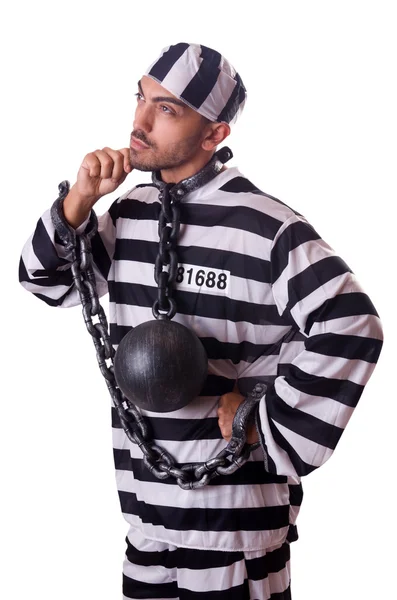 Prison inmate in chains — Stock Photo, Image