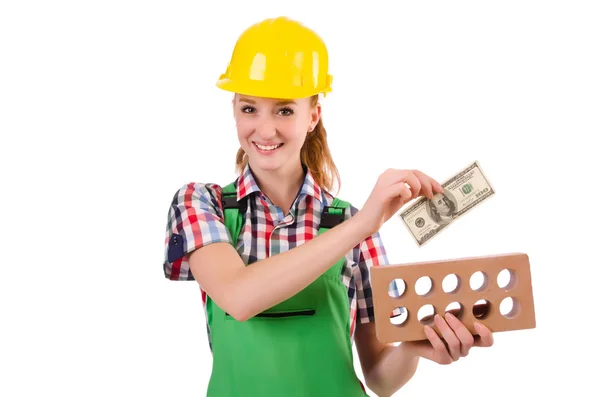 Söta kvinnlig builder — Stockfoto