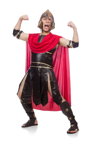 Gladiator geïsoleerd op wit — Stockfoto