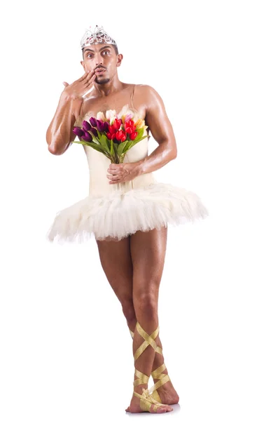 Man in ballet tutu — Stockfoto