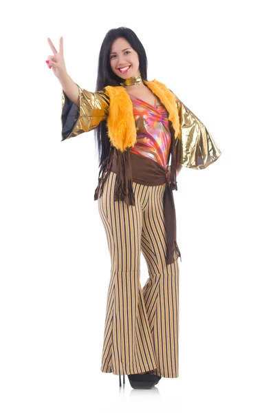 Ragazza in abito latino colorato — Foto Stock