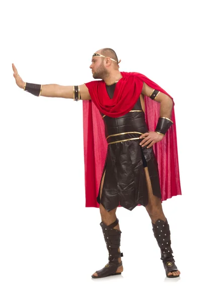 Gladiator geïsoleerd op wit — Stockfoto