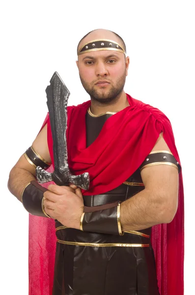 Gladiator bedrijf zwaard — Stockfoto