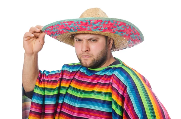 Lustiger Mexikaner im Poncho — Stockfoto