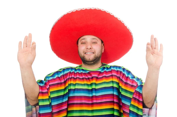 Lustiger Mexikaner im Poncho — Stockfoto