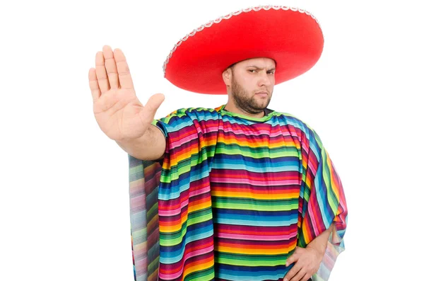 Drôle mexicain dans poncho — Photo