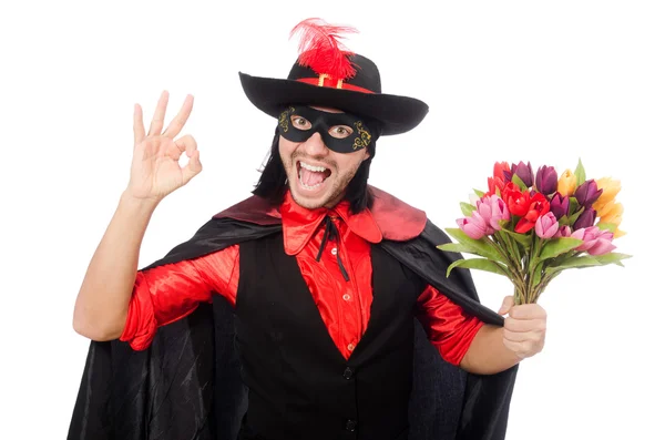 Jeune homme en manteau de carnaval — Photo