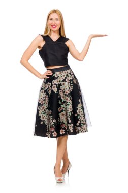 Çiçek karanlık etek kadında