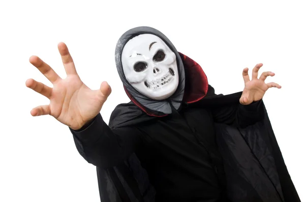Mann im Horrorkostüm mit Maske — Stockfoto