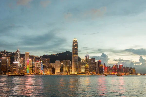 Vista de Hong Kong durante el atardecer — Foto de Stock