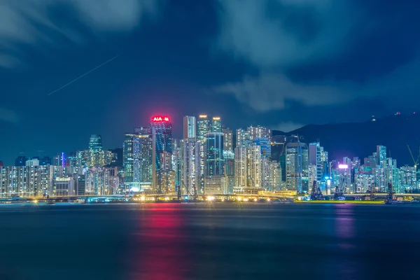 Vista de Hong Kong durante o pôr do sol — Fotografia de Stock