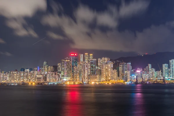 Vista de Hong Kong durante o pôr do sol — Fotografia de Stock