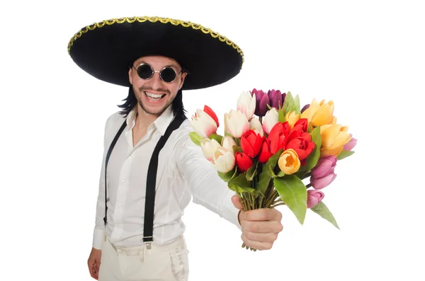 Funny mexican with sombrero hat — Stock Photo, Image