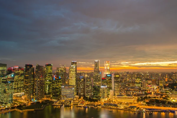 Singapur manzarası downtown — Stok fotoğraf