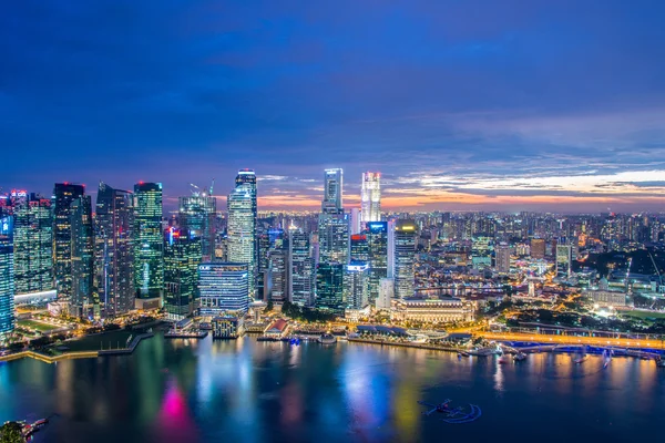 Singapur manzarası downtown — Stok fotoğraf