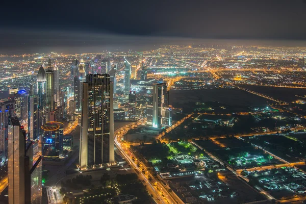 Panorama de la noche Dubai — Foto de Stock