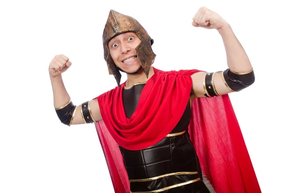 Gladiator geïsoleerd op wit — Stockfoto