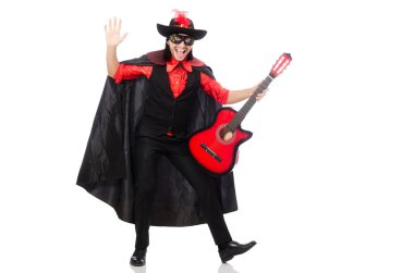 Karnaval montlu genç adam