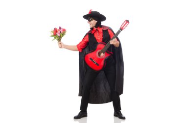 Karnaval montlu genç adam