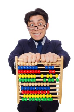 Abaküs ile komik iş adamı