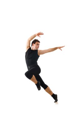 Beyaz arka plan üzerinde izole dansçı