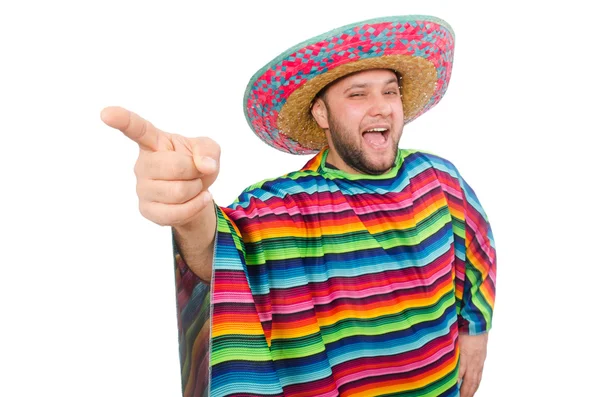 백인에게 고립 된 재미있는 멕시코 사람 — 스톡 사진