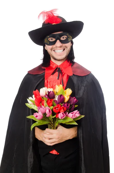 Young man in carnival coat — Stock Photo, Image