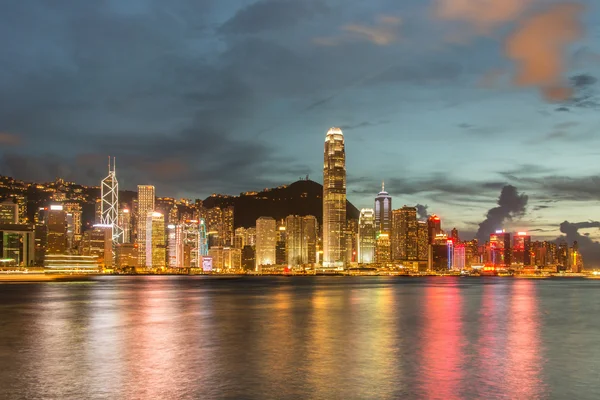 Вид на Гонконг в часы заката — стоковое фото