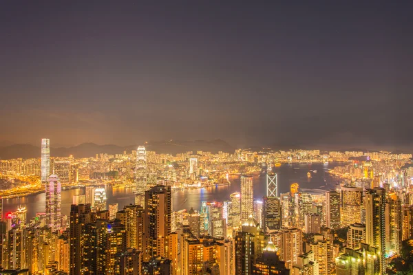 Vista de Hong Kong durante el atardecer — Foto de Stock