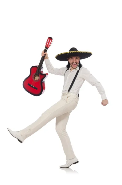 Guitare mexicaine isolée sur blanc — Photo
