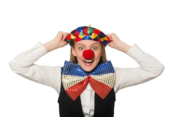 Pretty female clown — Stock Photo, Image