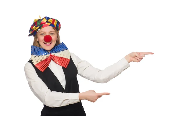 Pretty female clown — Stock Photo, Image