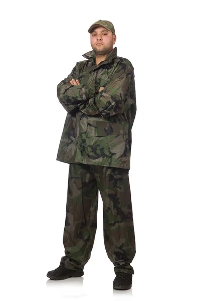 Jovem de uniforme de soldado — Fotografia de Stock