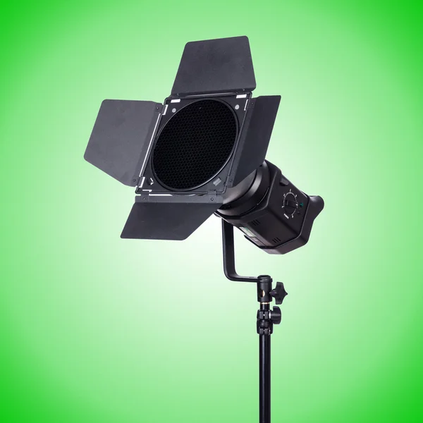 Studio light stand against the gradient — Stock Photo, Image