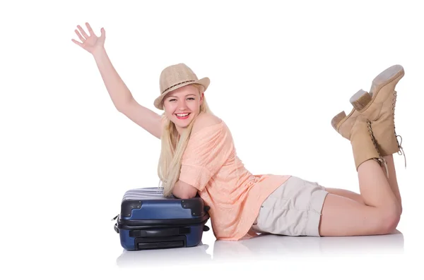 Jonge vrouw voorbereiden aan zomervakantie — Stockfoto