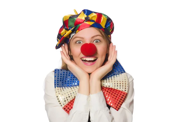 Pretty female clown — Stock Photo, Image