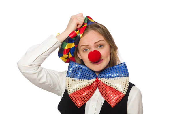 Pretty female clown — Stock Photo, Image