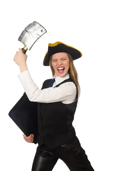 Hübsches Piratenmädchen — Stockfoto