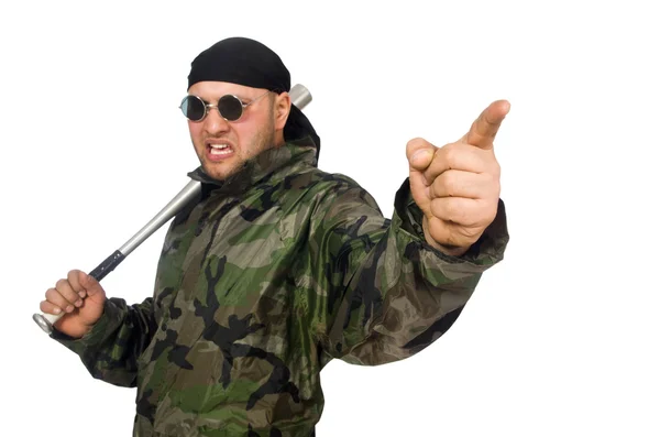 Joven con uniforme de soldado —  Fotos de Stock