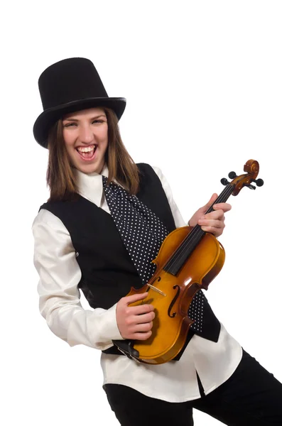Violinista feminina — Fotografia de Stock