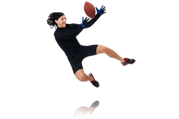 Hombre jugando fútbol americano — Foto de Stock