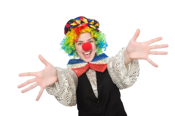 Sorridente clown femminile — Foto Stock