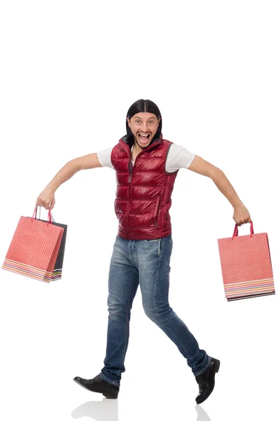 Hombre con bolsas de compras —  Fotos de Stock