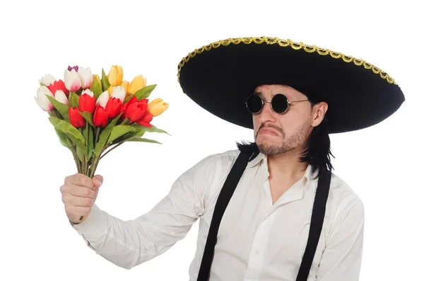 Funny mexican with sombrero hat — Stock Photo, Image