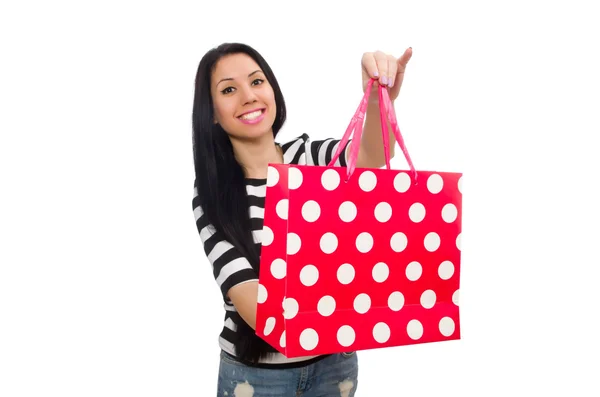 Donna con shopping bags — Foto Stock